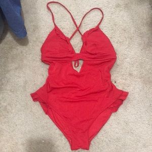 1PC Red Swimsuit